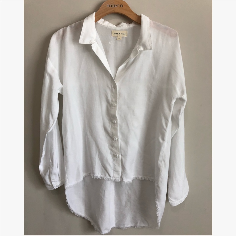 Cloth and stone button down top